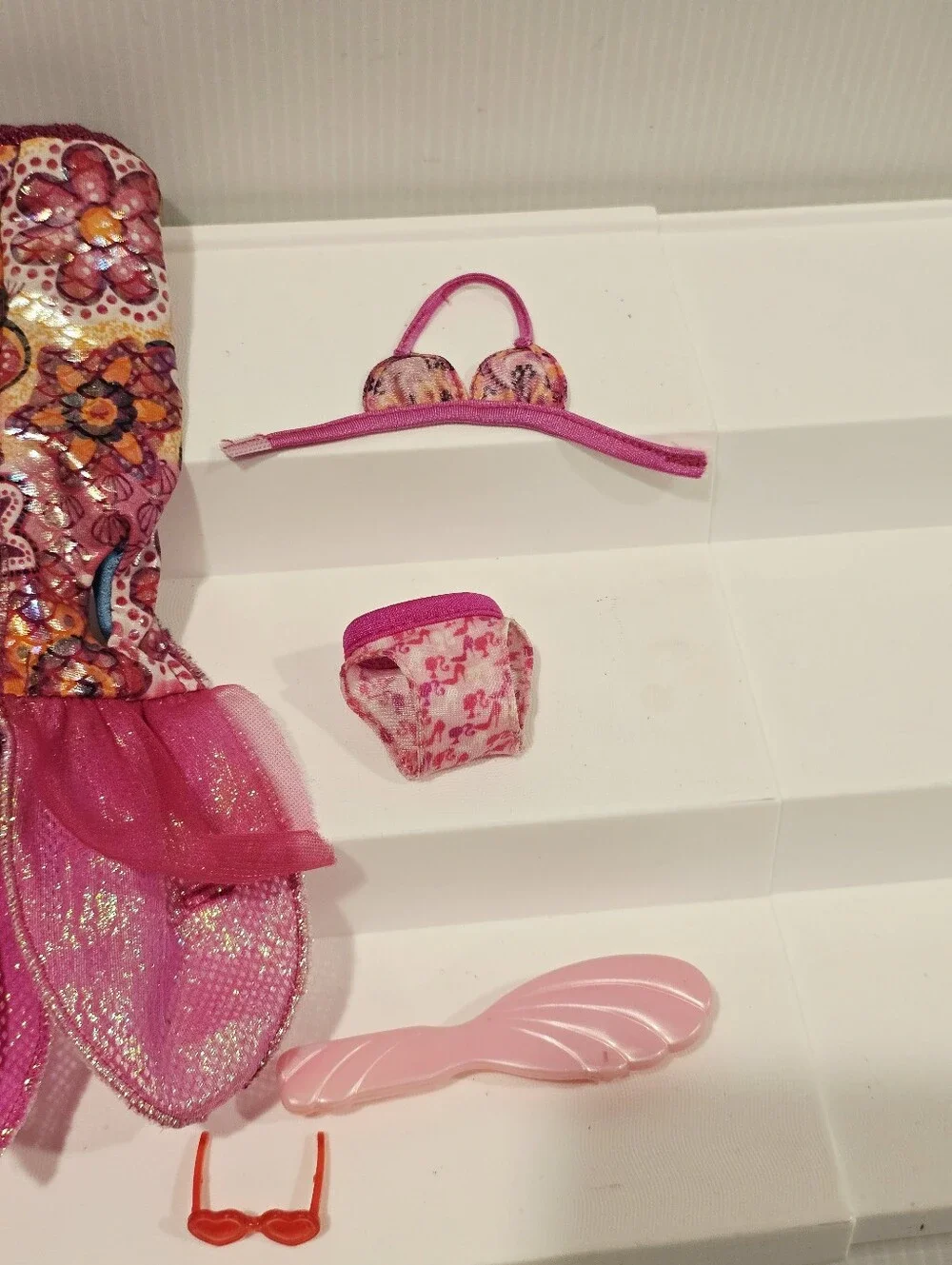 Vintage Barbie Mermaid Tale Doll Swimsuit and Accessories Set